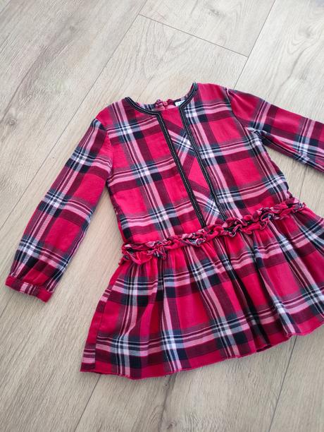 Dievčenské karo vianocne šaty mayoral, veľ. 92, mayoral,92