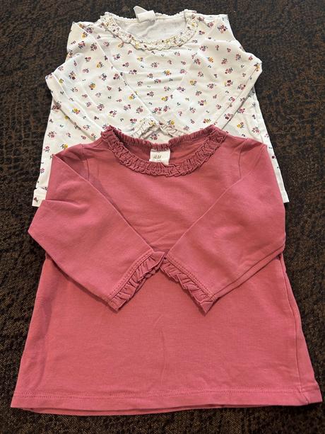 Sada 2 ks tricka s dlhym rukavom, h&m,68