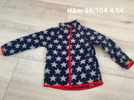Flisova hviezdičkova mikina, h&m,98