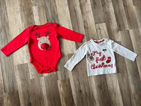 Body piskacie a tricko vianocne velkost 74, c&a,74