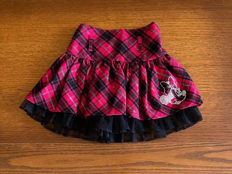 Károvaná suknička minnie aj na vianoce, mikuláša, disney,86