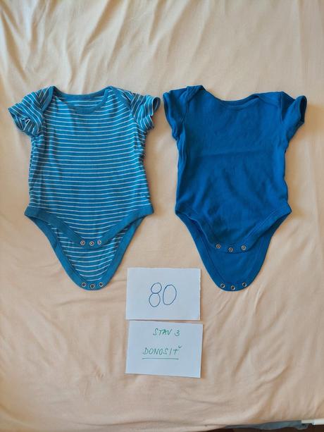 2x body s kratkym rukavom na donosenie, f&f,80