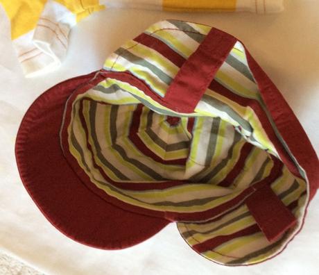 Letná čiapka s kytím krku v. 68/74 - oh 40-44 cm, 68