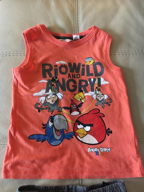 Letný komplet angry birds, h&m,98