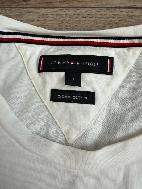 Biele tričko tommy hilfiger, tommy hilfiger,l