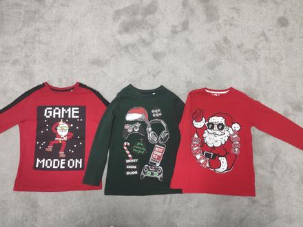 Vianočné tričká 134/140, c&a,134