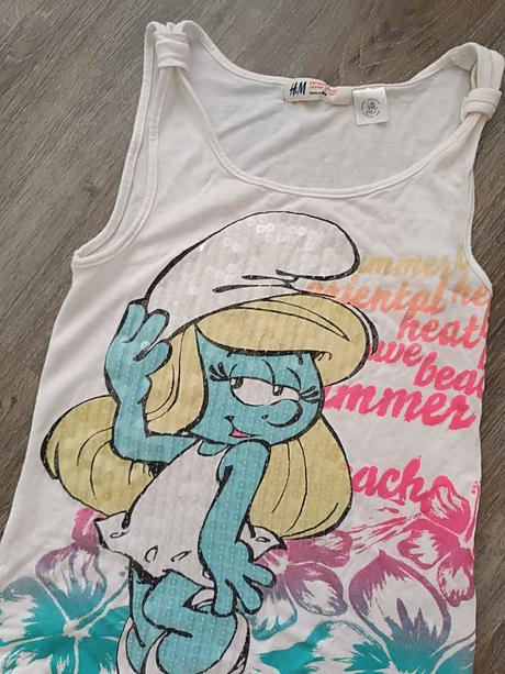 Smurfs top, h&m,134