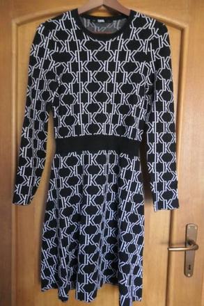 Karl lagerfeld original luxusne monogram saty m, m