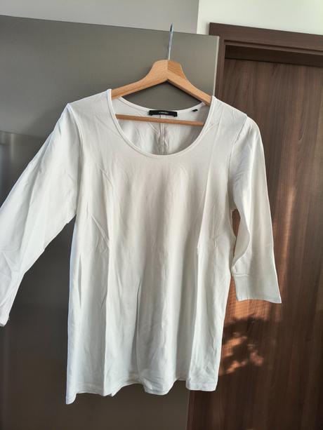 Someday.biely bavlnený top s 3/4 rukávom l, l