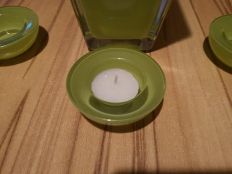 Váza zelená so svietnikmi, 