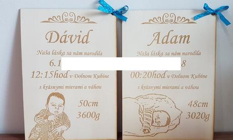 Pamätná tabuľka s údajmi a vašou fotkou a4, 