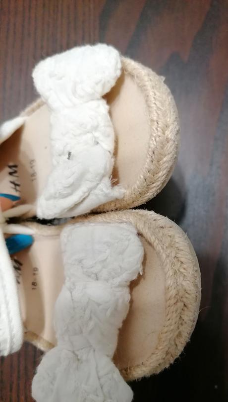 Biele sandalky, h&m,18