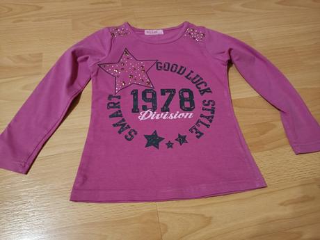 Dievčenské tričko s dlhým rukávom, 122