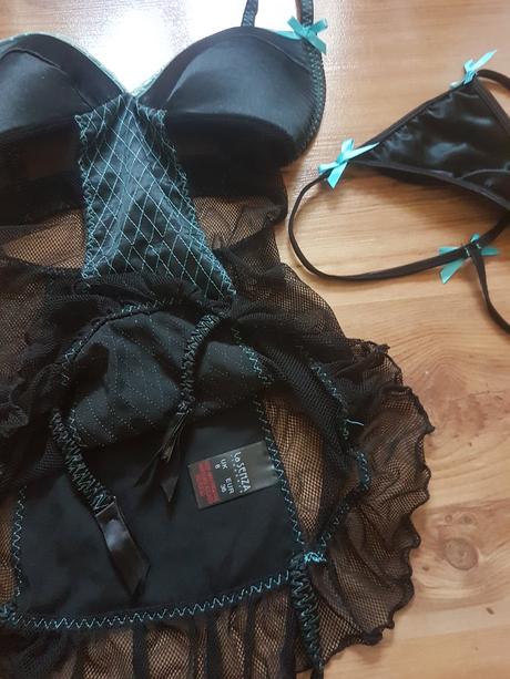 Negližé+nohavičky,podprsenka-korzet, s