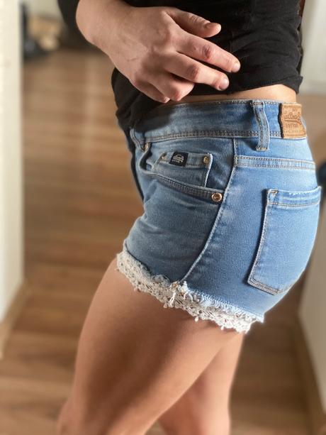 Damske riflove sortky superdry 25, superdry,xs