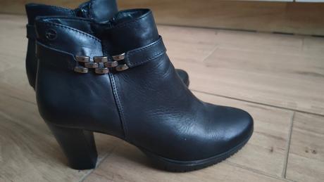 Kožené kotníkové čižmy, tamaris,38