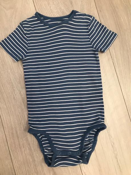 Kvalitné pruhované body z bio bavlny, h&m,98