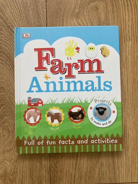 Detská anglická kniha farm animals, 
