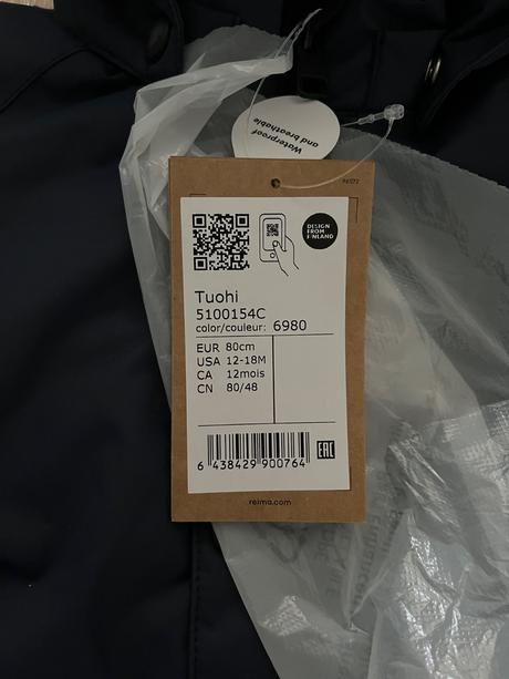 Reimatec zimná kombineza tuohi, veľ. 80, reima,80