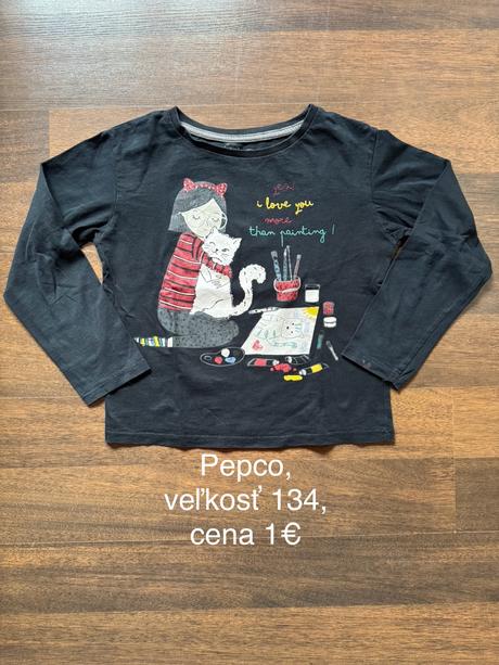 Tričká dlhý rukáv, pepco,134