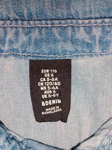 Rifľová košeľa, denim,116
