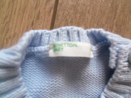 Svetrík zn. benetton - 1-3 mes., benetton,62
