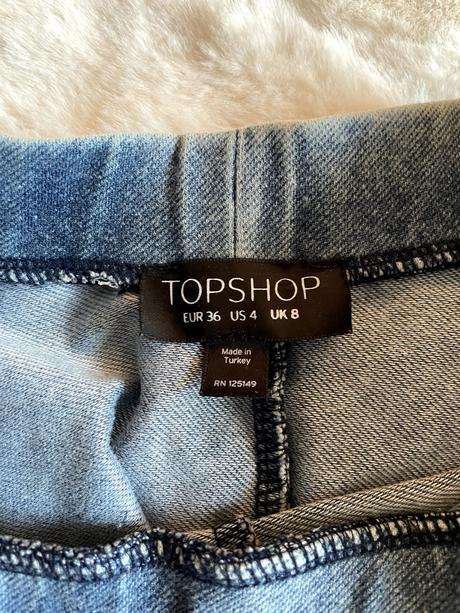 Áčková denim sukňa, topshop s, topshop,s