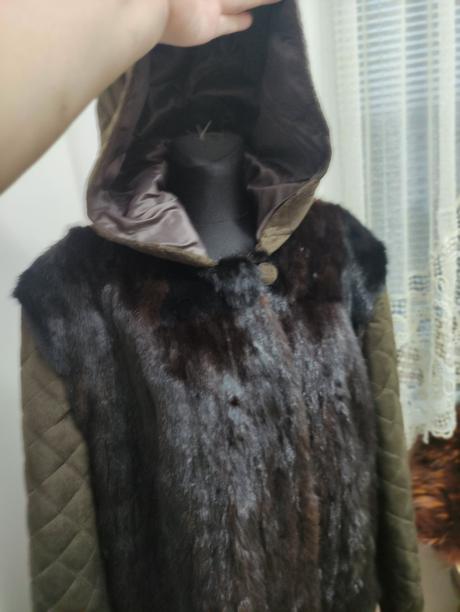 Hnedý norkovy kozuštek..52-56, xxxl