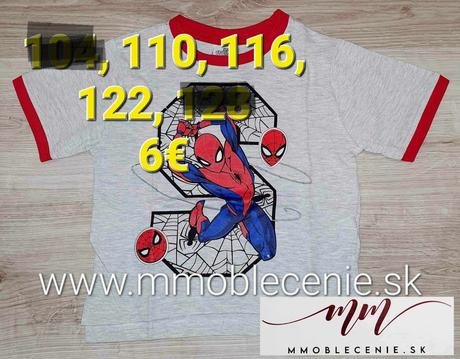 Tričko spiderman - krátky rukáv, disney,110 / 116 / 122