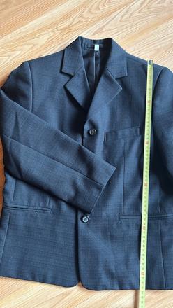 Chlapčenský oblek v.134 - tmavošedý, 134