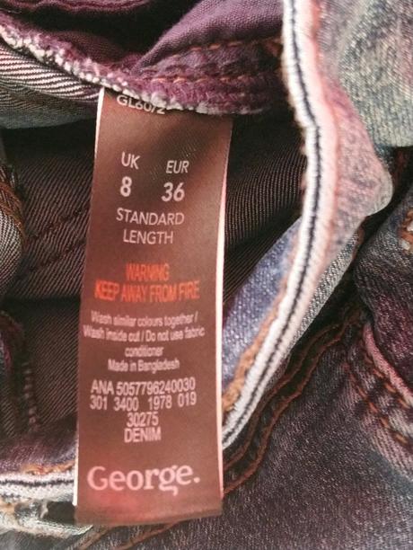 Dámske elastické rifle skinny, george, george,xs