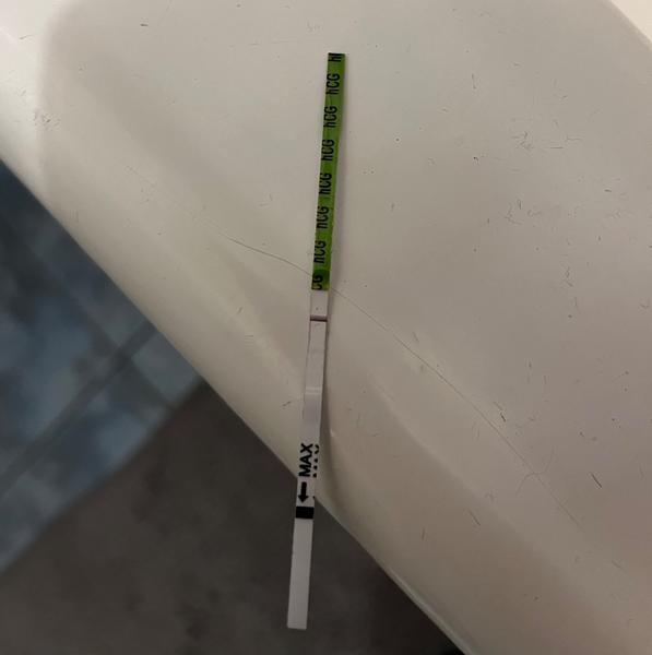 Slabá druhá čiarka na teste