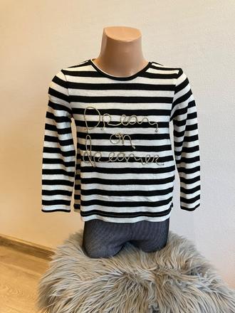 Dievčenský pásikavý sveter s nápisom h&m (2-4 r.), h&m,98
