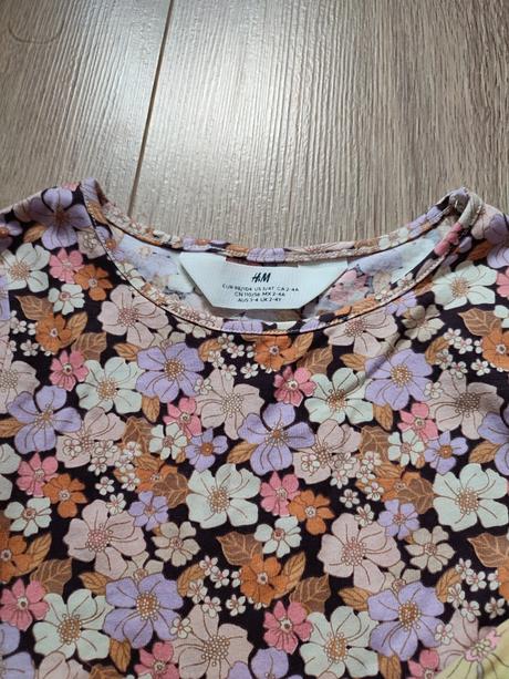 Šaty s kvietkami, h&m,98