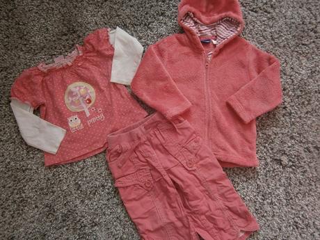 Nohavice, mikina, tričko 86/92 - cena spolu, next,86