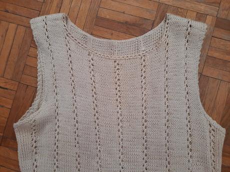 Dámsky pletený top/ vesta, m