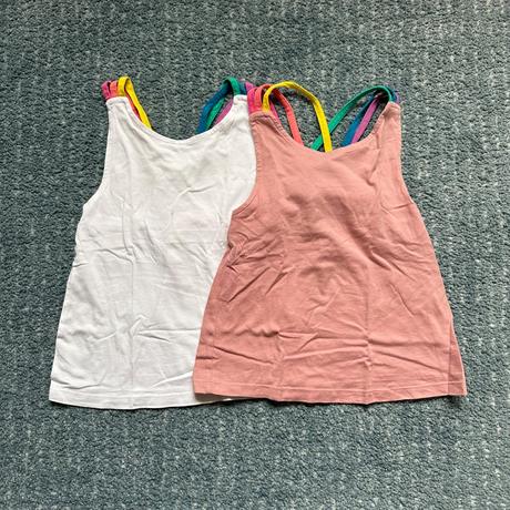 Letné tielka s farebnými ramienkami, mini boden,122