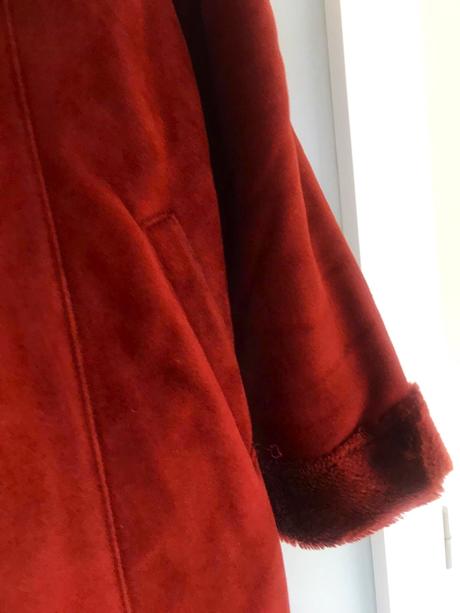 Syntetický teplý 3/4 kožuštek, xl