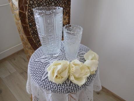 Veľká malá kryštálová váza -top top stav,, 