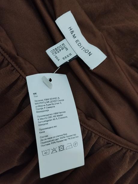 H&m edition - čokoládovohnedá blúzka, h&m,m