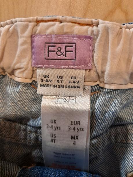 Riflová suknička s nastaviteľným pásom, f&f,104