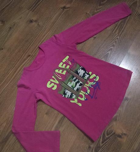 Tričko ružové s nápisom, 158