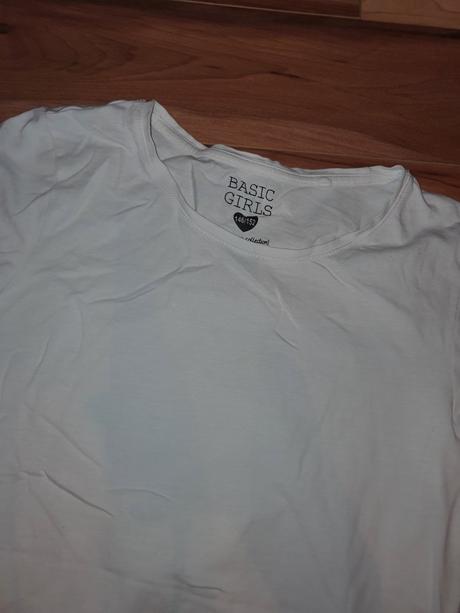 Tričko biele basic 146-152, 146