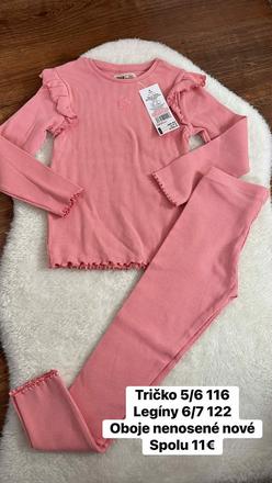 Nové tričko a legíny f&f, f&f,110 / 116 / 122