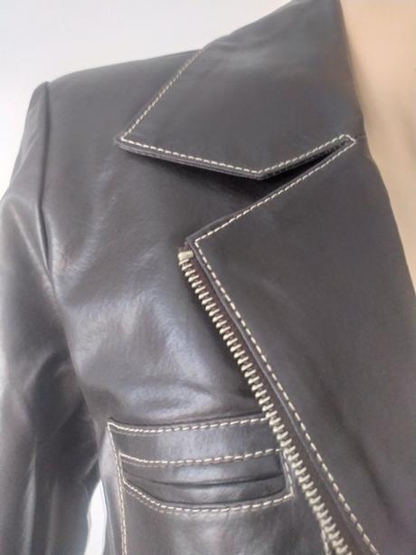 538 exlelentna kozena bunda hneda, m