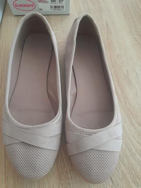 Takmer nové moderné balerinky z deichmann, v.39, graceland,39