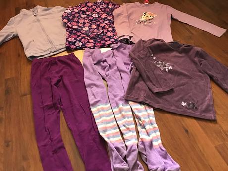 Dievčenský balík - fialový - 7 vecí, 122–134