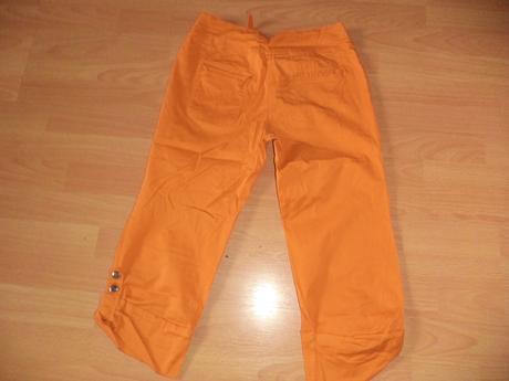 Oranžove letne 3/4 nohavice, m