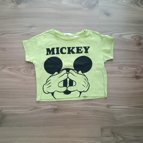 Crop top tricko mickey, hm, 134/140, h&m,134