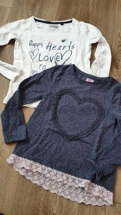 2x tričko so srdiečkom, next,116